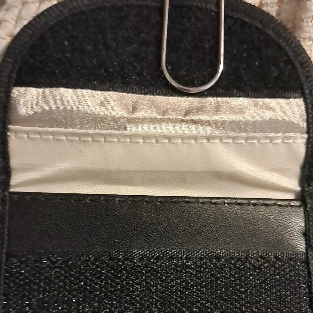 Black Nylon Travel Pouch Set with Clip